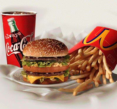 McDonald s burger and fries