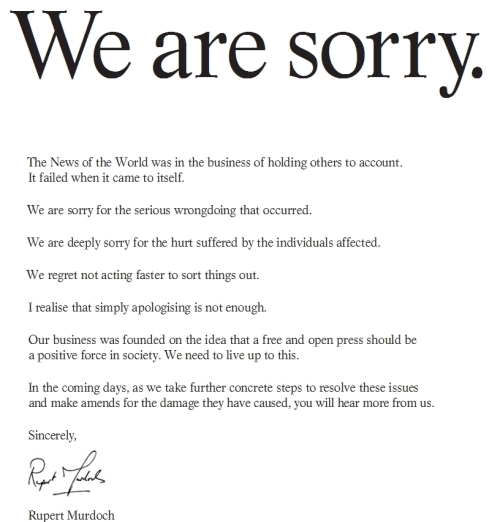 We are sorry ad